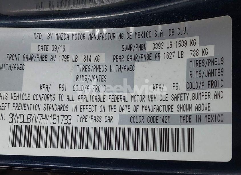 Photo 9 of 2017 Toyota Yaris IA (VIN 3MYDLBYV7HY151733)