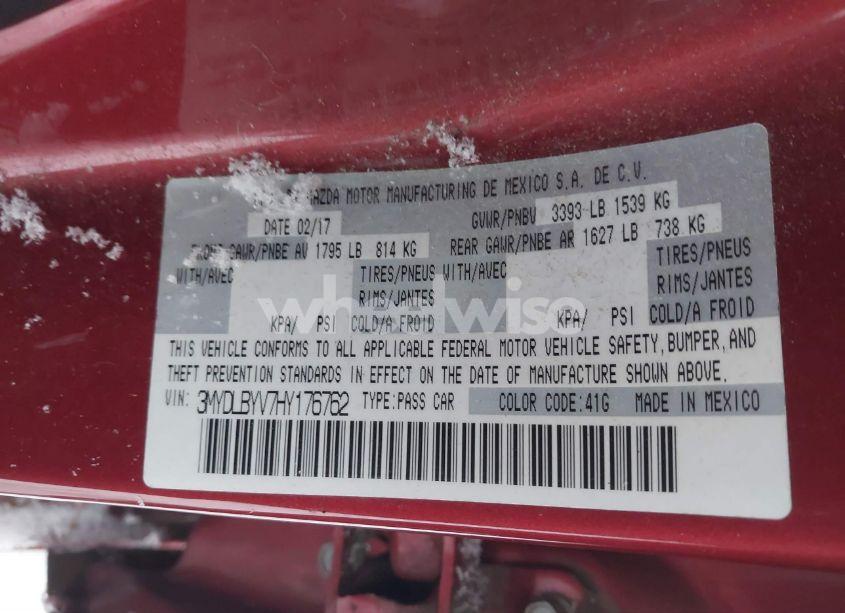 Photo 9 of 2017 Toyota Yaris IA (VIN 3MYDLBYV7HY176762)