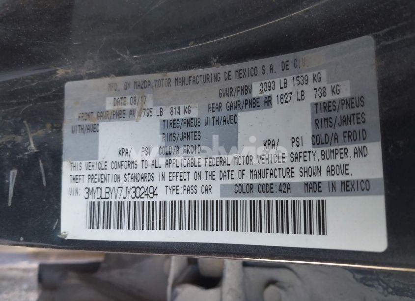 Photo 9 of 2018 Toyota Yaris IA (VIN 3MYDLBYV7JY302494)