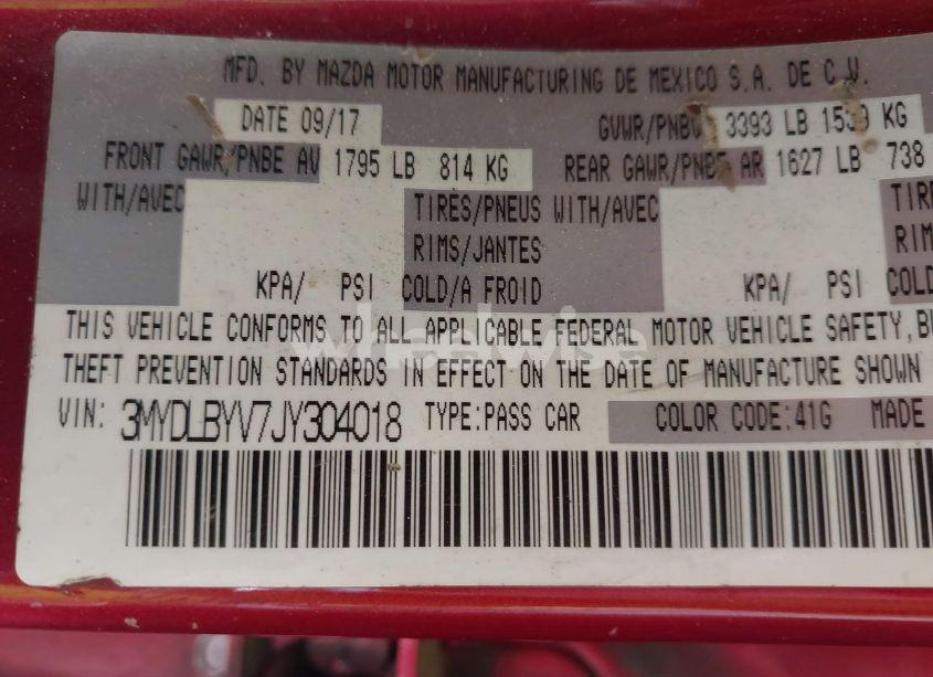 Photo 9 of 2018 Toyota Yaris IA (VIN 3MYDLBYV7JY304018)
