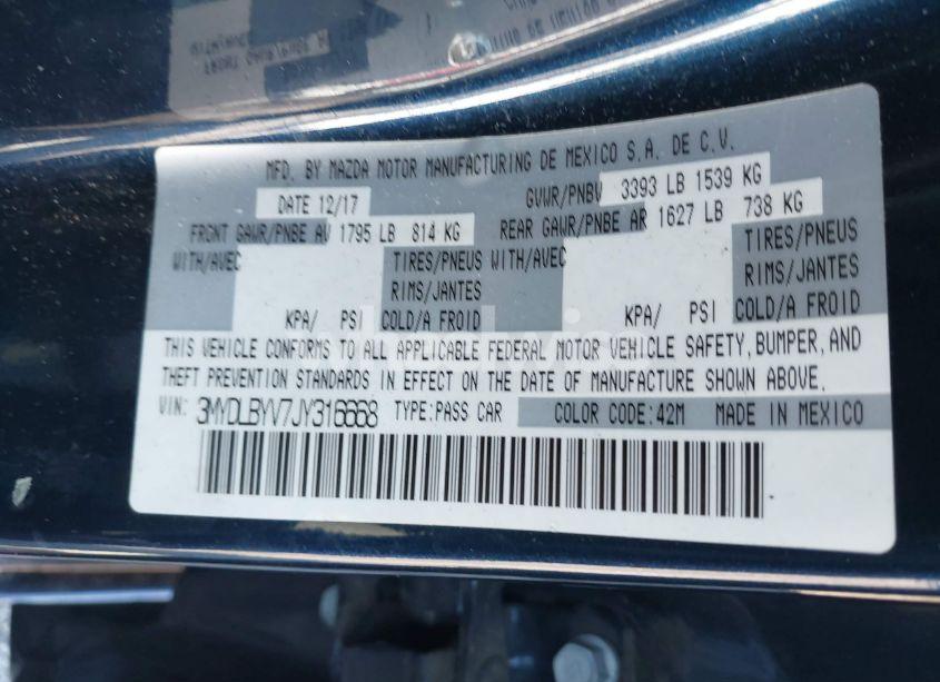 Photo 9 of 2018 Toyota Yaris IA (VIN 3MYDLBYV7JY316668)