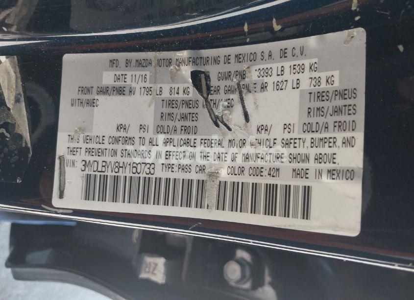 Photo 9 of 2017 Toyota Yaris IA (VIN 3MYDLBYV8HY160733)