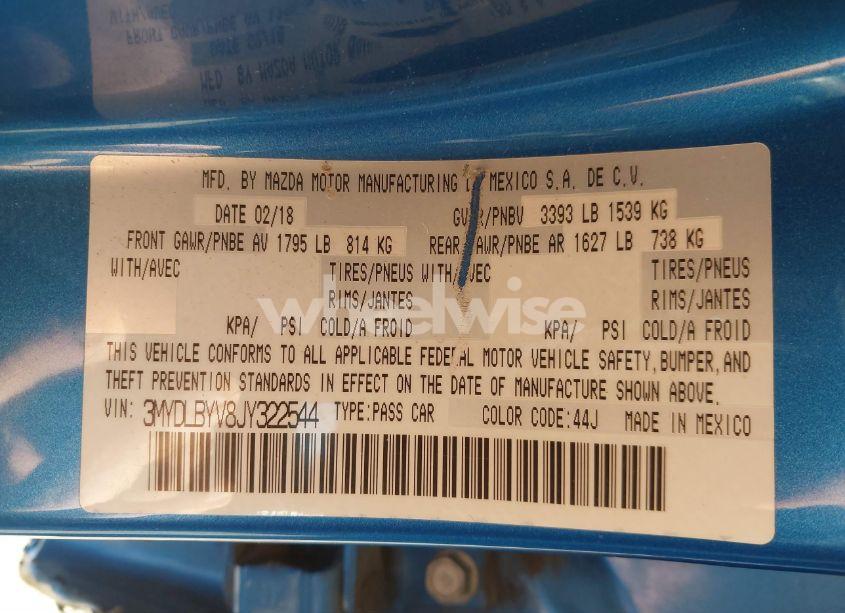 Photo 9 of 2018 Toyota Yaris IA (VIN 3MYDLBYV8JY322544)