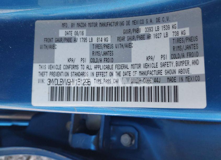 Photo 9 of 2017 Toyota Yaris IA (VIN 3MYDLBYV9HY151295)