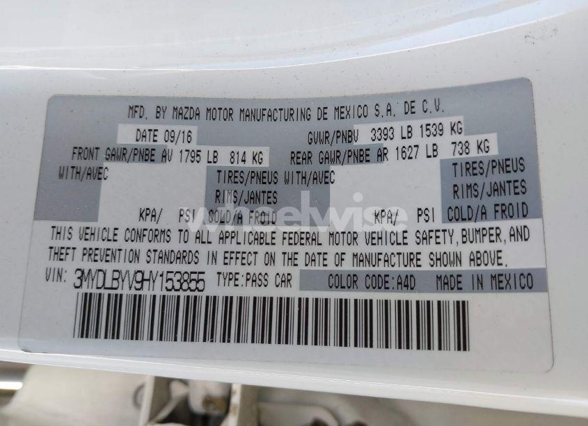 Photo 9 of 2017 Toyota Yaris IA (VIN 3MYDLBYV9HY153855)