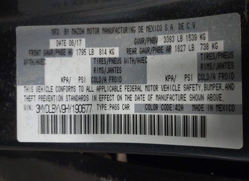 Photo 9 of 2017 Toyota Yaris IA (VIN 3MYDLBYV9HY190677)