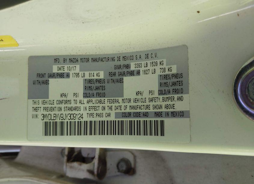 Photo 9 of 2018 Toyota Yaris IA (VIN 3MYDLBYV9JY309124)