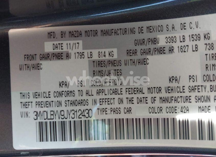 Photo 9 of 2018 Toyota Yaris IA (VIN 3MYDLBYV9JY312430)