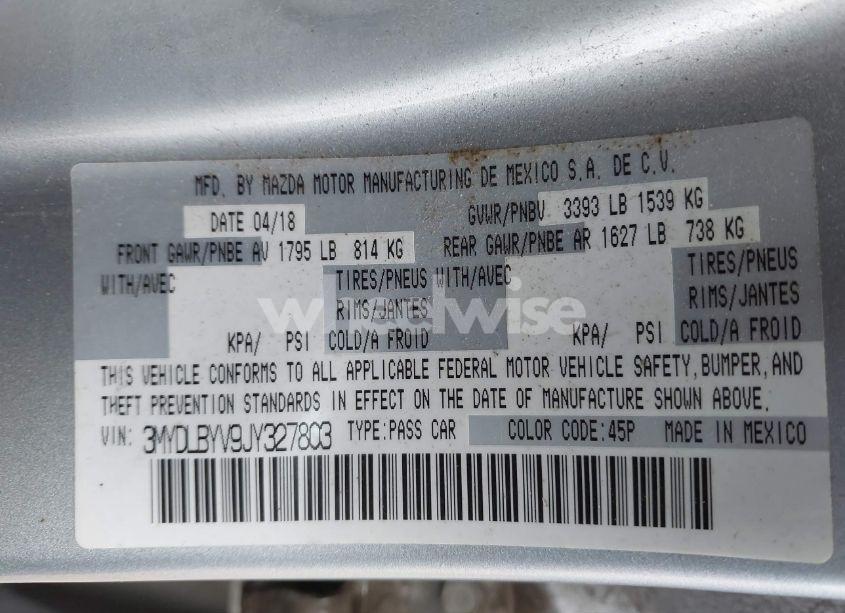 Photo 9 of 2018 Toyota Yaris IA (VIN 3MYDLBYV9JY327803)