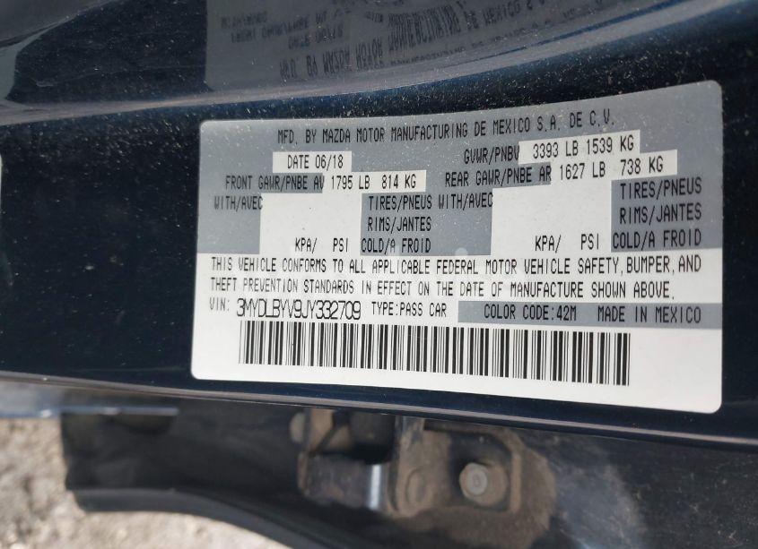 Photo 9 of 2018 Toyota Yaris IA (VIN 3MYDLBYV9JY332709)