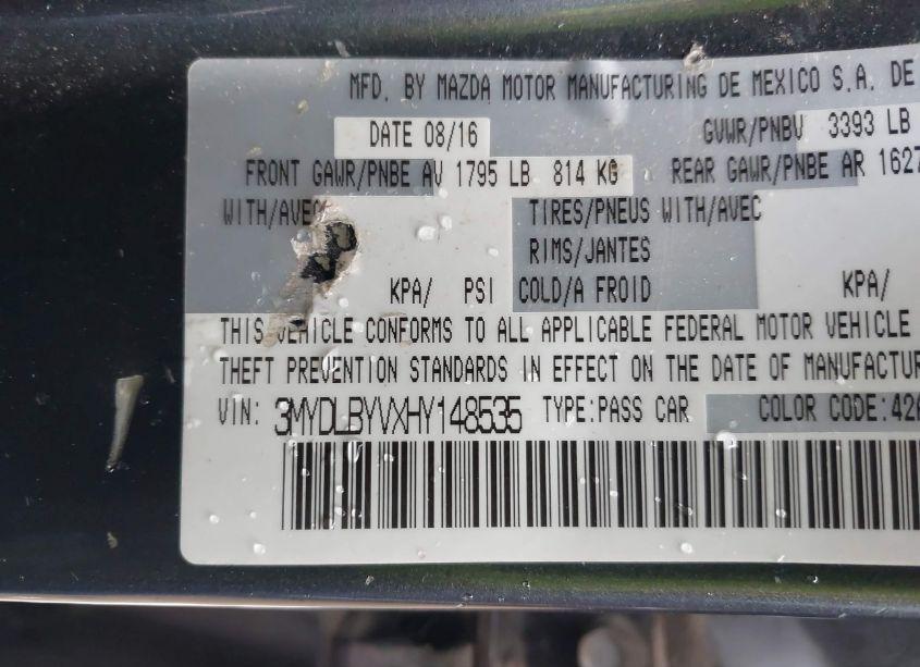 Photo 9 of 2017 Toyota Yaris IA (VIN 3MYDLBYVXHY148535)