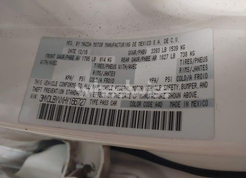 Photo 9 of 2017 Toyota Yaris IA (VIN 3MYDLBYVXHY166727)