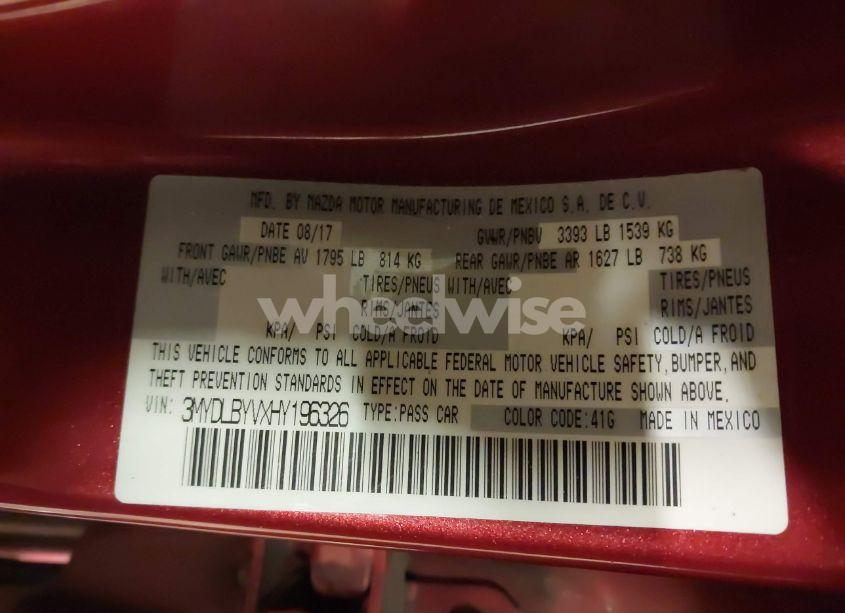 Photo 9 of 2017 Toyota Yaris IA (VIN 3MYDLBYVXHY196326)