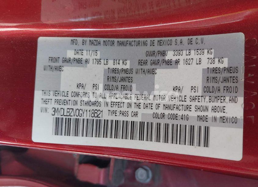 Photo 9 of 2016 Scion Ia N/A (VIN 3MYDLBZV0GY118621)