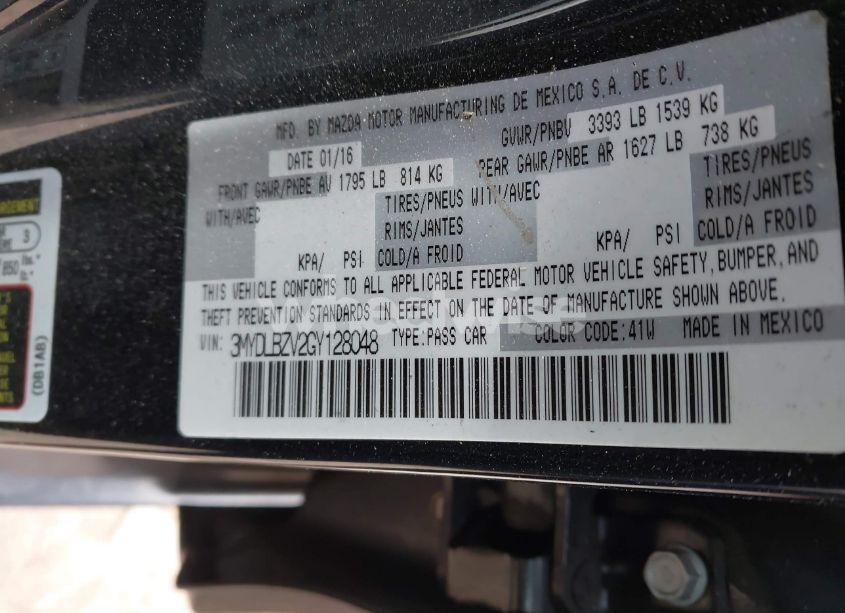 Photo 9 of 2016 Scion Ia N/A (VIN 3MYDLBZV2GY128048)