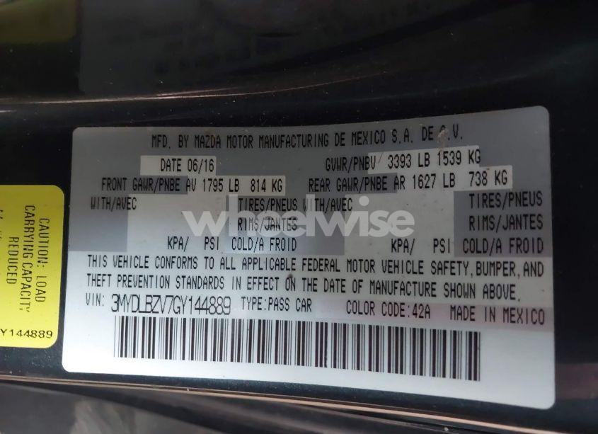 Photo 9 of 2016 Scion Ia N/A (VIN 3MYDLBZV7GY144889)