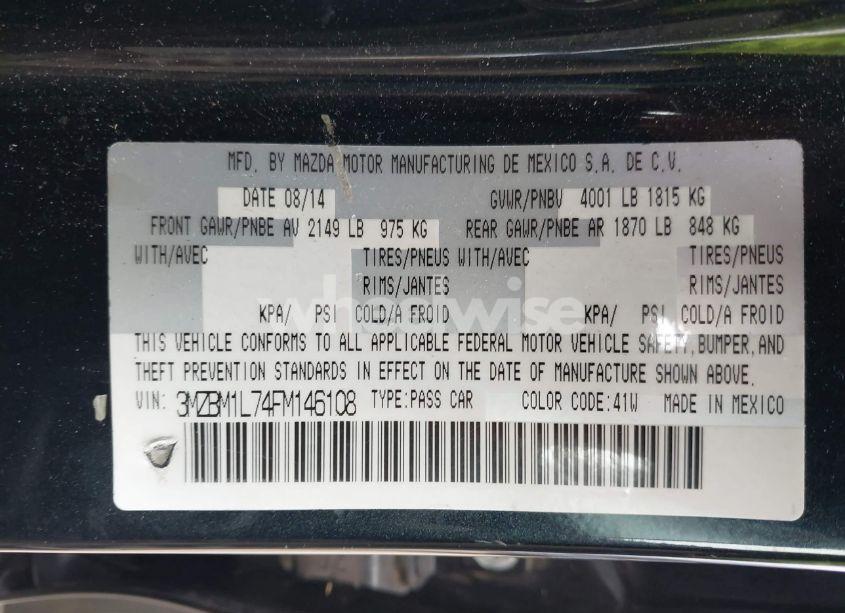 Photo 9 of 2015 Mazda Mazda3 I TOURING (VIN 3MZBM1L74FM146108)