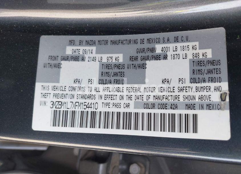 Photo 9 of 2015 Mazda Mazda3 I TOURING (VIN 3MZBM1L7XFM154410)