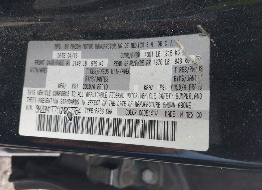 Photo 9 of 2016 Mazda Mazda3 I SPORT (VIN 3MZBM1T71GM297764)