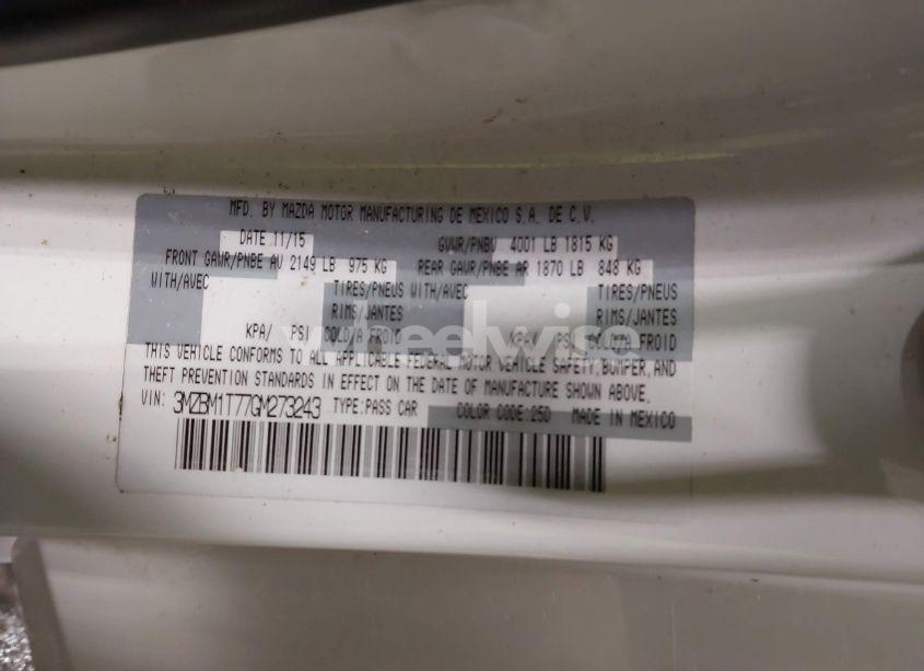 Photo 9 of 2016 Mazda Mazda3 I SPORT (VIN 3MZBM1T77GM273243)