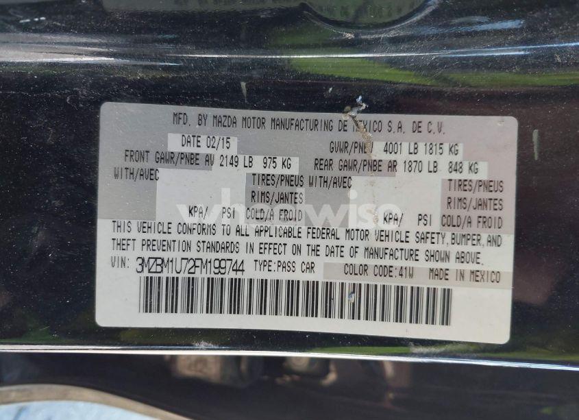 Photo 9 of 2015 Mazda Mazda3 I SPORT (VIN 3MZBM1U72FM199744)