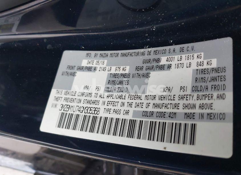 Photo 9 of 2016 Mazda Mazda3 I SPORT (VIN 3MZBM1U74GM305368)