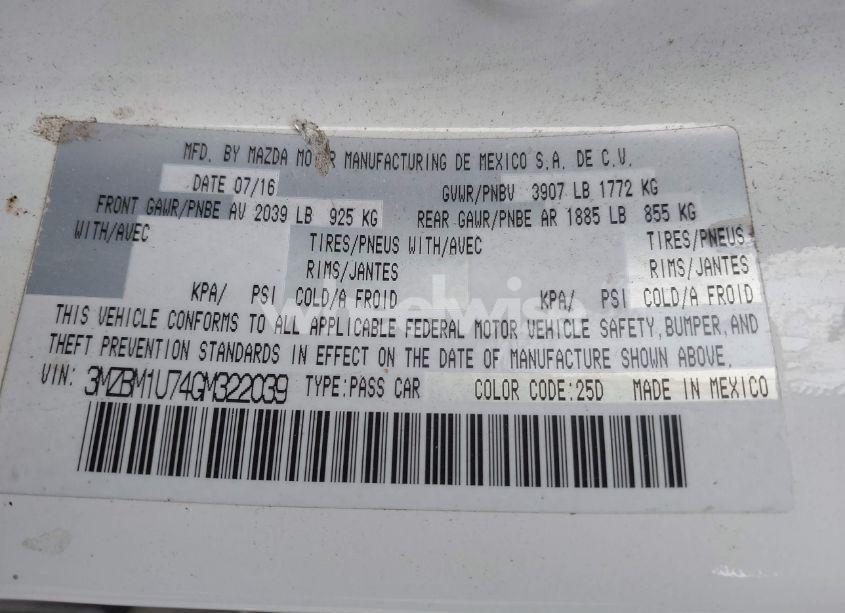 Photo 9 of 2016 Mazda Mazda3 I SPORT (VIN 3MZBM1U74GM322039)