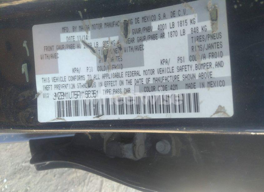 Photo 9 of 2015 Mazda Mazda3 I SPORT (VIN 3MZBM1U75FM166351)