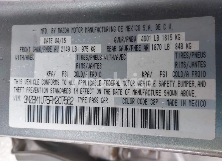 Photo 9 of 2015 Mazda Mazda3 I SPORT (VIN 3MZBM1U75FM207562)