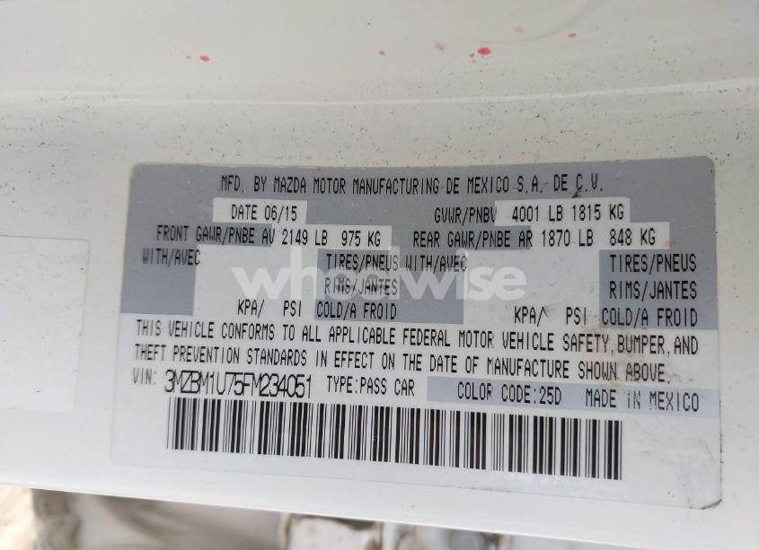 Photo 9 of 2015 Mazda Mazda3 I SPORT (VIN 3MZBM1U75FM234051)