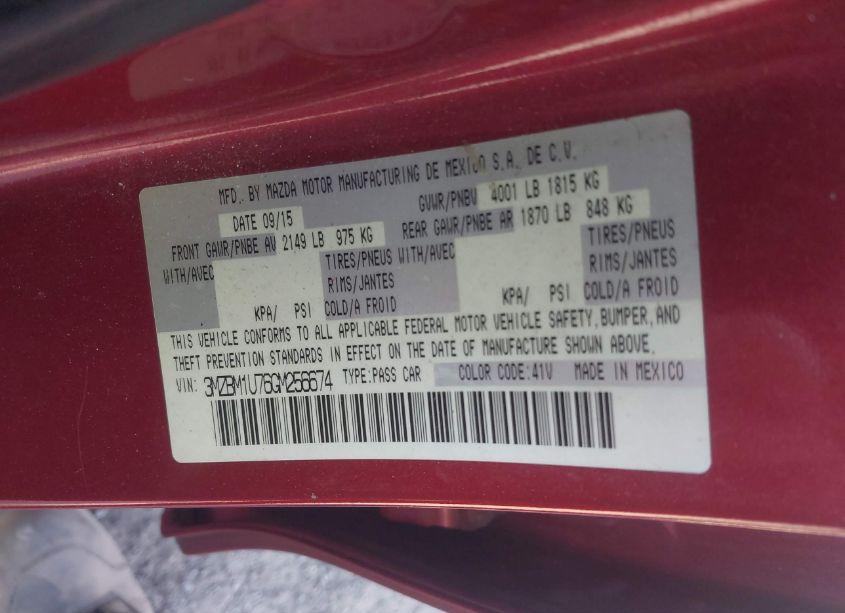 Photo 9 of 2016 Mazda Mazda3 I SPORT (VIN 3MZBM1U76GM256674)