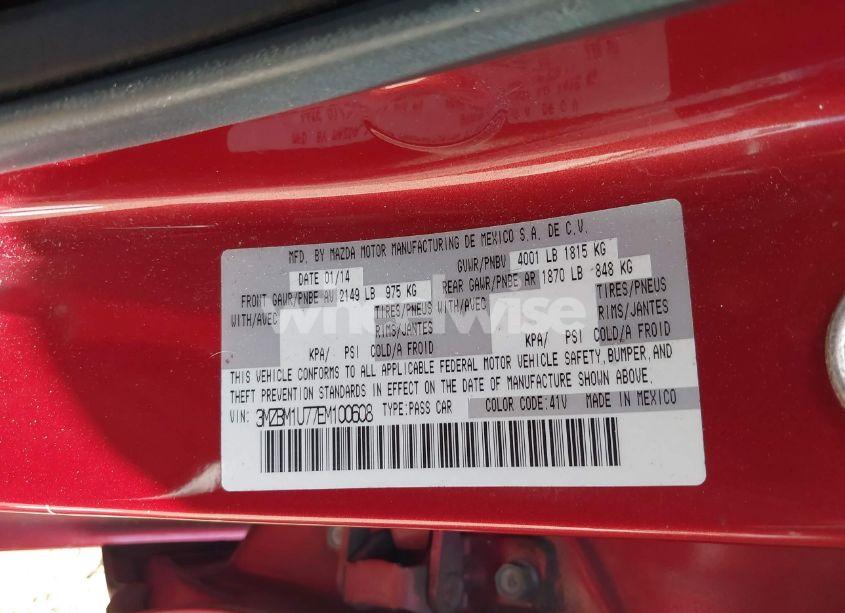 Photo 9 of 2014 Mazda Mazda3 I SPORT (VIN 3MZBM1U77EM100608)