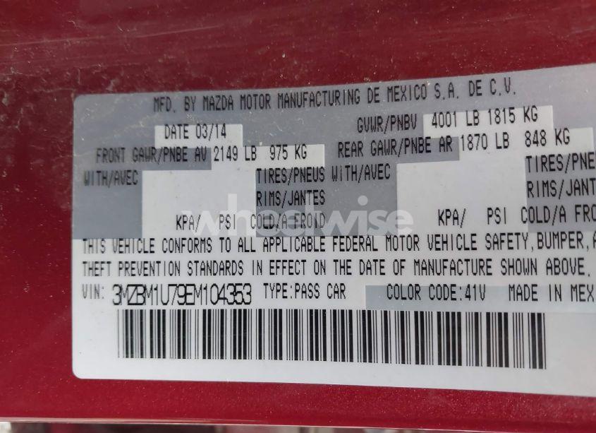 Photo 9 of 2014 Mazda Mazda3 I SPORT (VIN 3MZBM1U79EM104353)