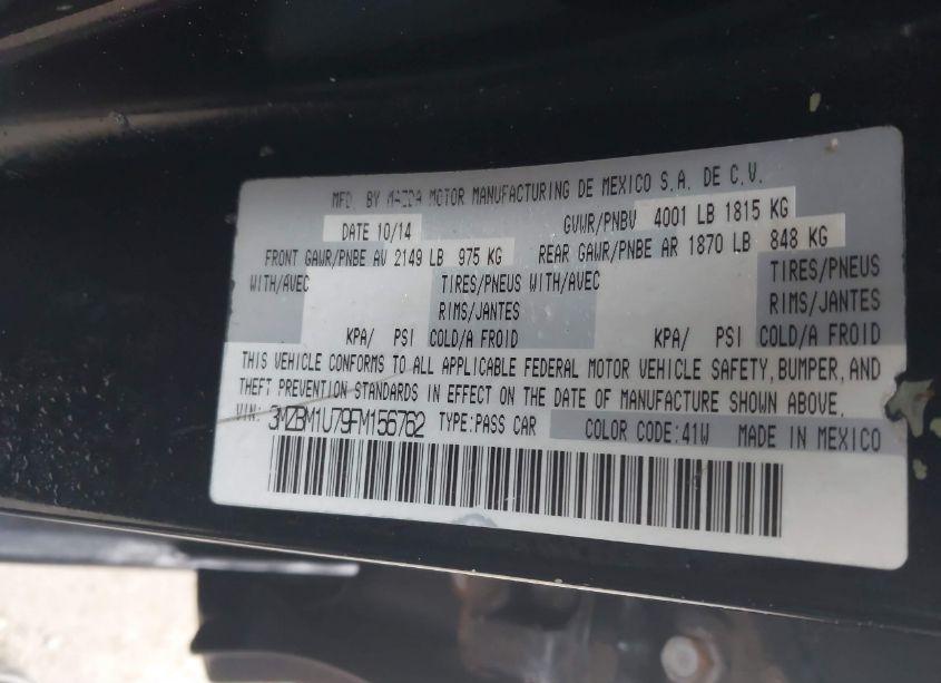 Photo 9 of 2015 Mazda Mazda3 I SPORT (VIN 3MZBM1U79FM156762)