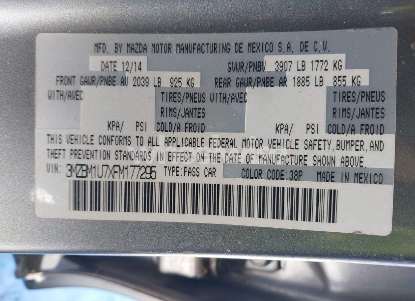 Photo 9 of 2015 Mazda Mazda3 (VIN 3MZBM1U7XFM177295)