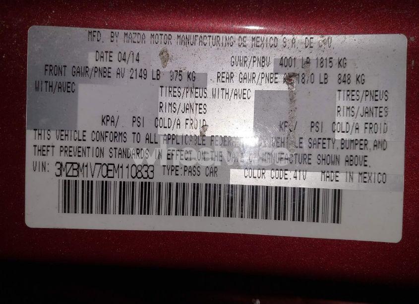 Photo 9 of 2014 Mazda Mazda3 I TOURING (VIN 3MZBM1V70EM110833)