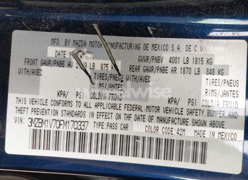 Photo 9 of 2015 Mazda Mazda3 I TOURING (VIN 3MZBM1V70FM170337)