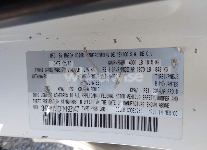 Photo 9 of 2015 Mazda Mazda3 I TOURING (VIN 3MZBM1V70FM193147)