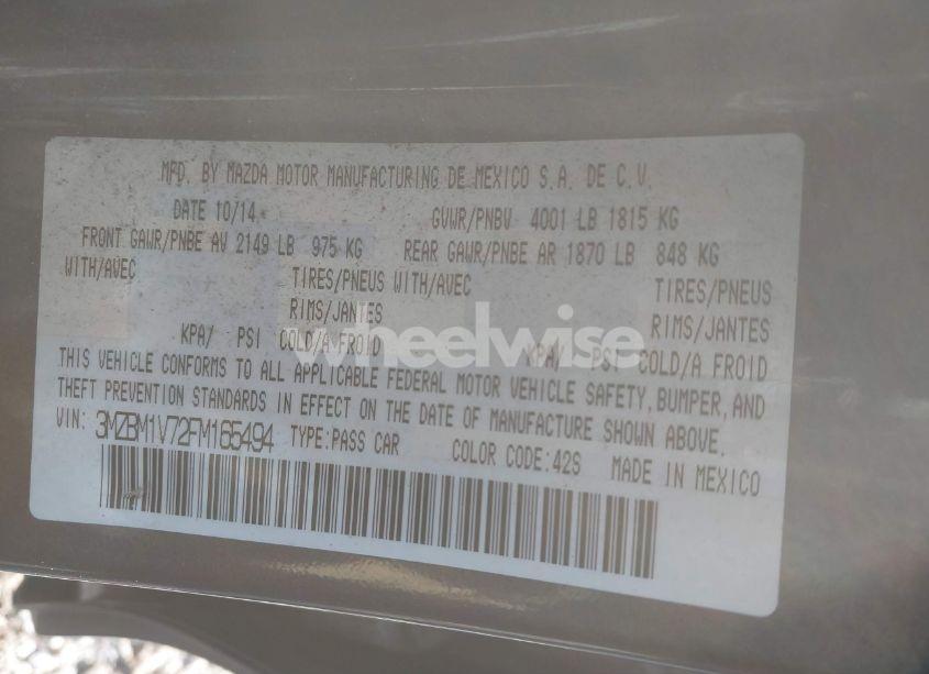 Photo 9 of 2015 Mazda Mazda3 I TOURING (VIN 3MZBM1V72FM165494)