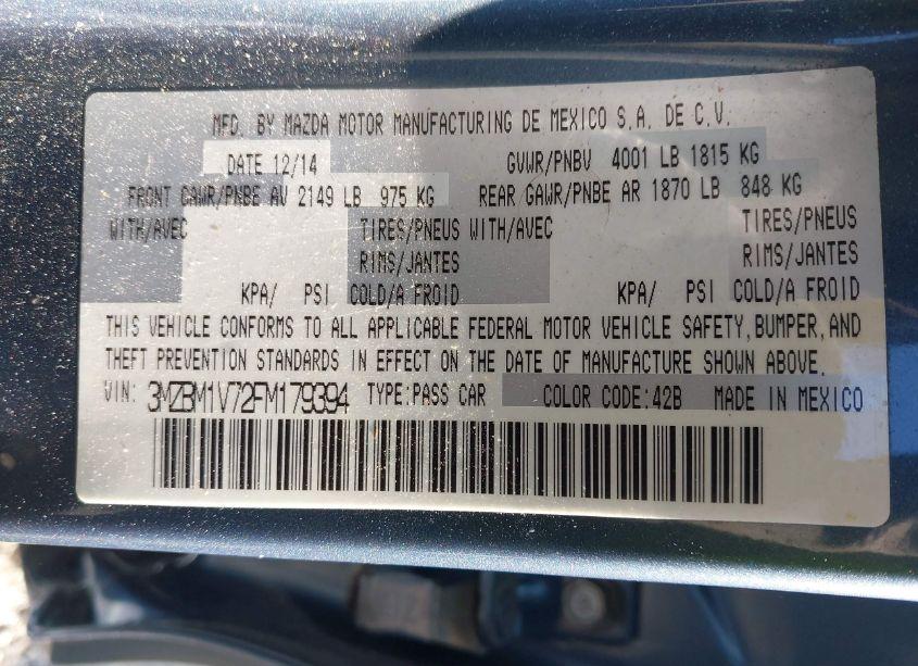 Photo 9 of 2015 Mazda Mazda3 I TOURING (VIN 3MZBM1V72FM179394)