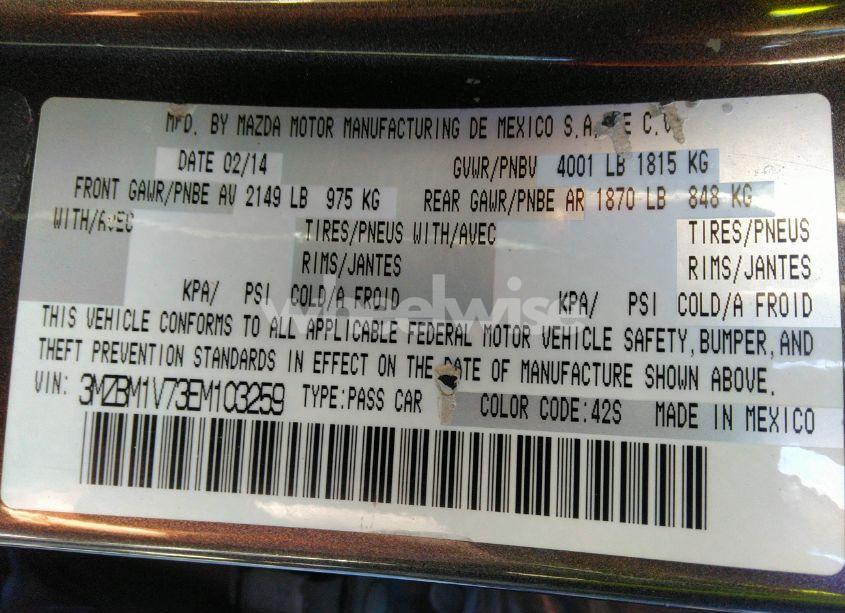 Photo 9 of 2014 Mazda Mazda3 I TOURING (VIN 3MZBM1V73EM103259)
