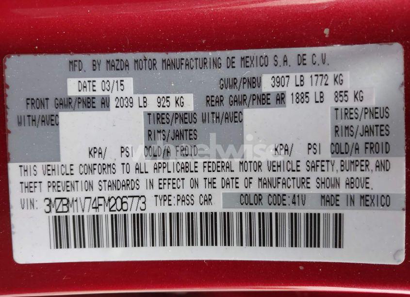 Photo 9 of 2015 Mazda Mazda3 I TOURING (VIN 3MZBM1V74FM206773)