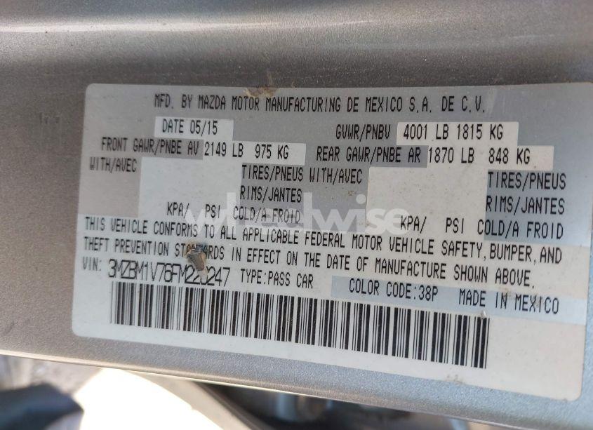 Photo 9 of 2015 Mazda Mazda3 I TOURING (VIN 3MZBM1V76FM226247)