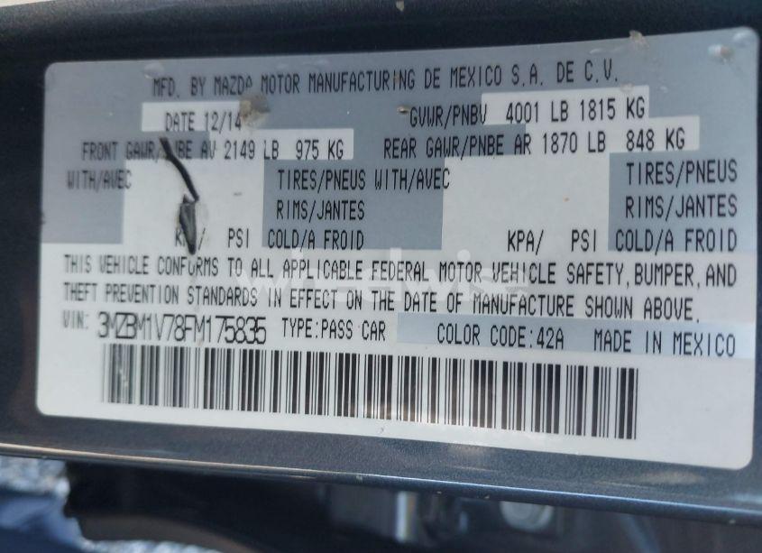 Photo 9 of 2015 Mazda Mazda3 I TOURING (VIN 3MZBM1V78FM175835)