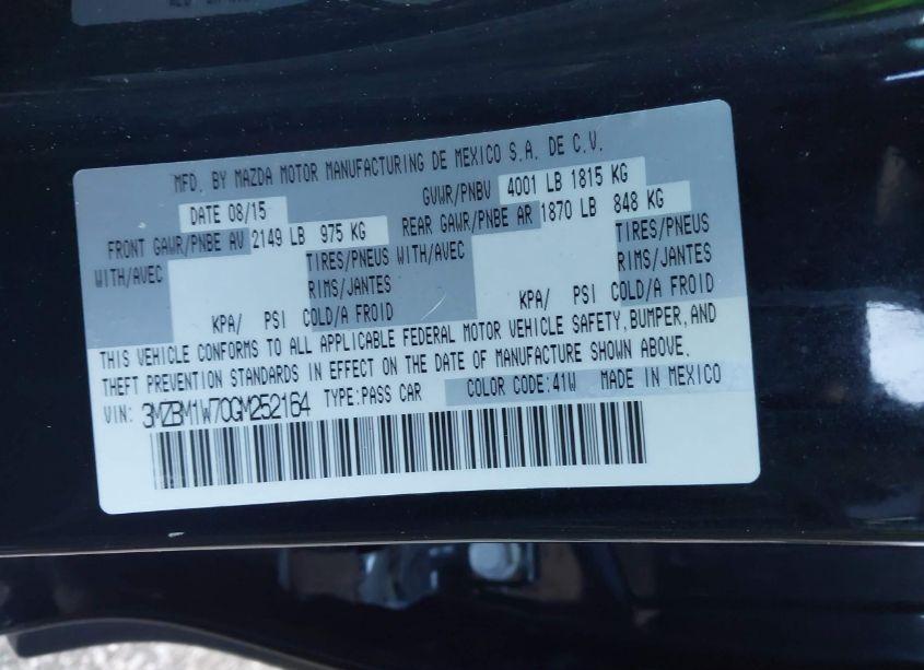 Photo 9 of 2016 Mazda Mazda3 I TOURING (VIN 3MZBM1W70GM252164)