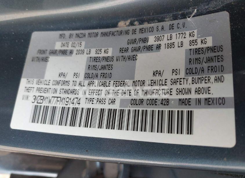 Photo 9 of 2015 Mazda Mazda3 I GRAND TOURING (VIN 3MZBM1W77FM191474)