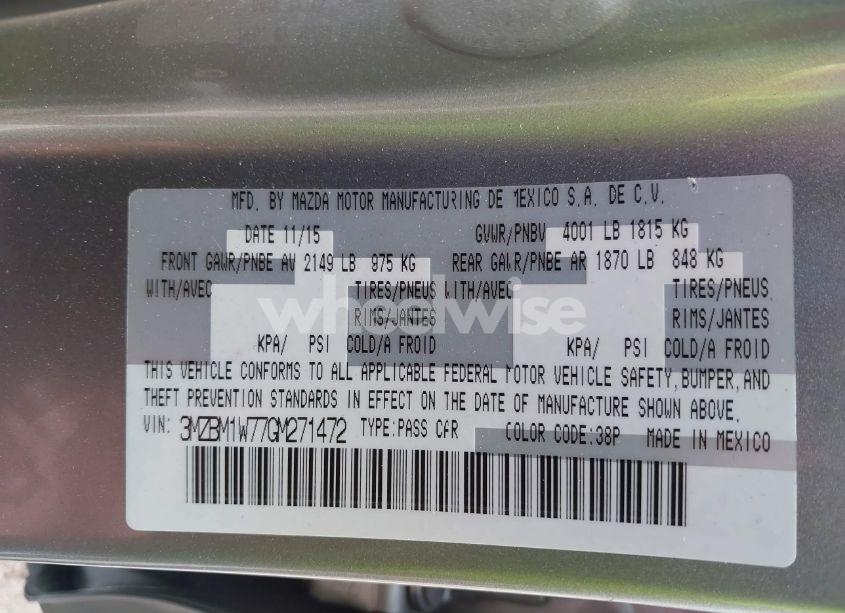 Photo 9 of 2016 Mazda Mazda3 I TOURING (VIN 3MZBM1W77GM271472)