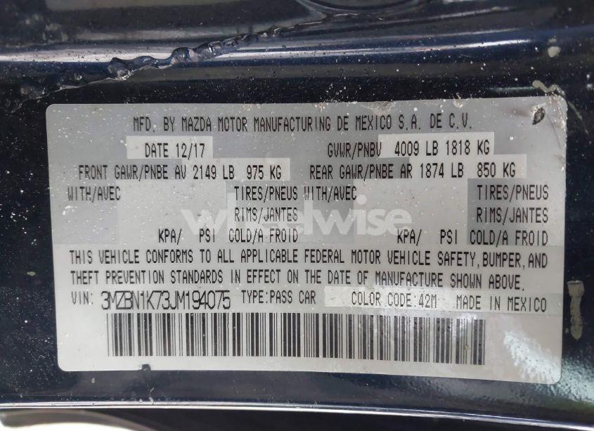 Photo 9 of 2018 Mazda Mazda3 SPORT (VIN 3MZBN1K73JM194075)