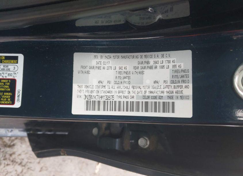 Photo 9 of 2017 Mazda Mazda3 SPORT (VIN 3MZBN1K7XHM132876)