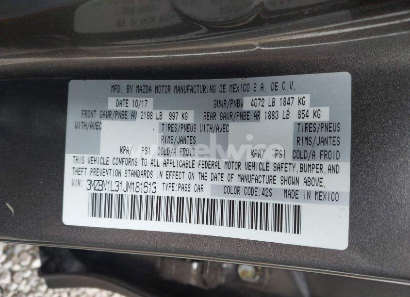 Photo 9 of 2018 Mazda Mazda3 TOURING (VIN 3MZBN1L31JM181613)